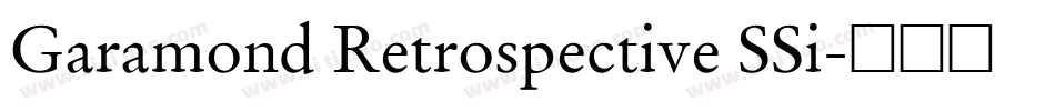 Garamond Retrospective SSi字体转换